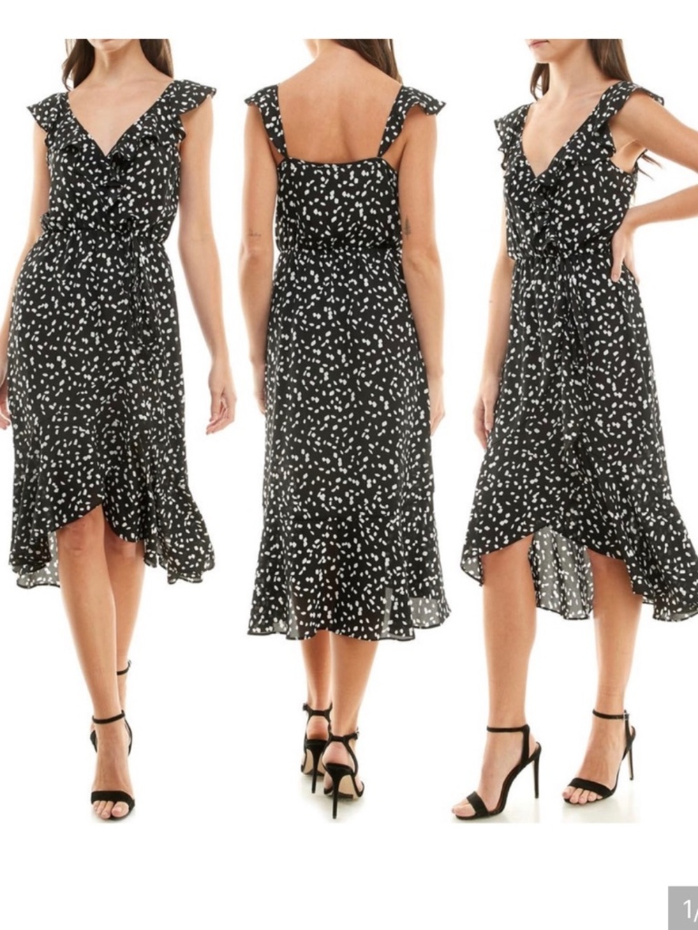 Socialite Dot Wrap Midi Dress